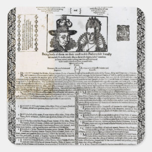 Declaration of the marriage of Frederick V Square Sticker