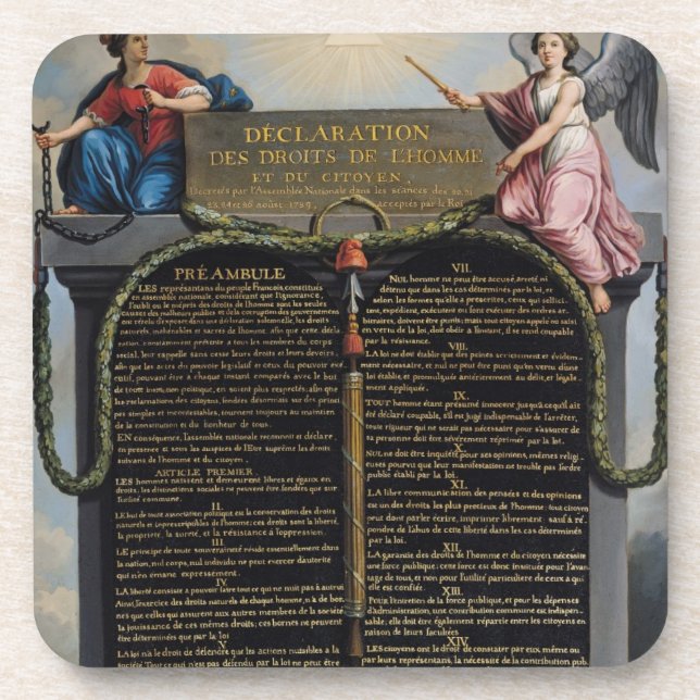 Declaration of the Rights of Man and Citizen Coaster (Front)