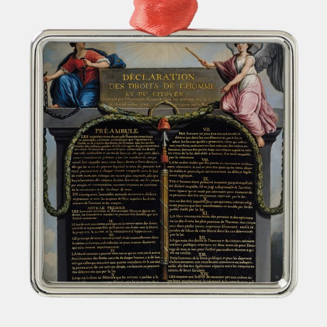 Declaration of the Rights of Man and Citizen Metal Ornament (Front)