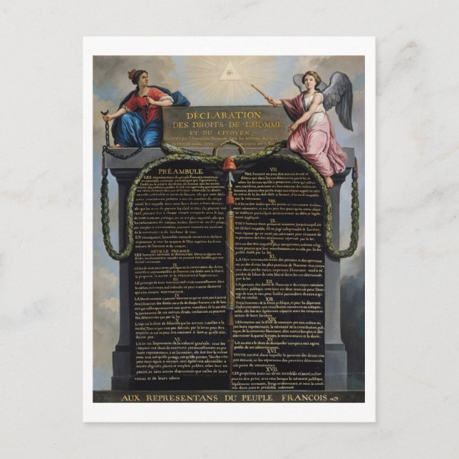 Declaration of the Rights of Man and Citizen Postcard (Front)