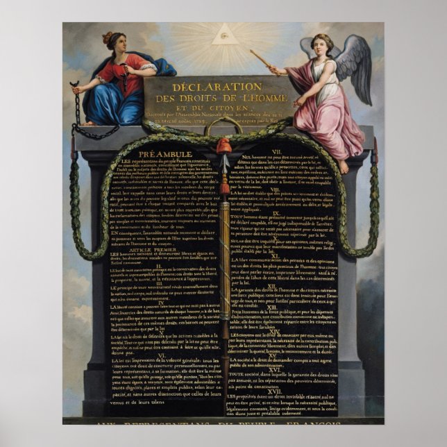Declaration of the Rights of Man and Citizen Poster (Front)