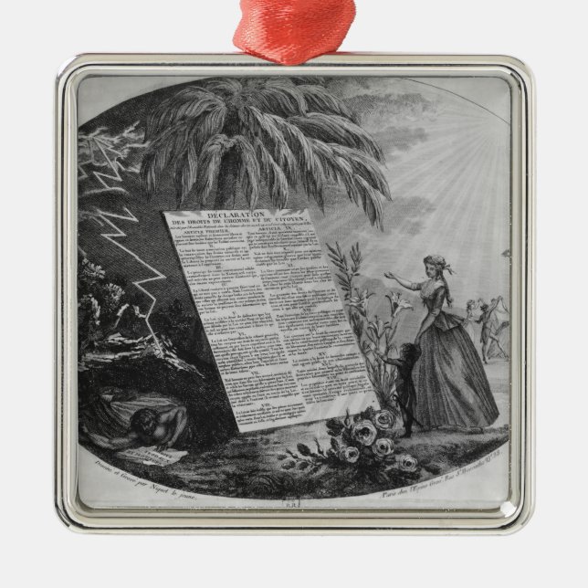 Declaration of the Rights of Man Metal Ornament (Front)