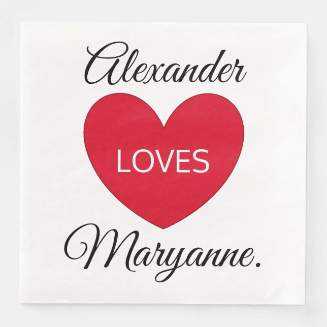 Declaring Love Napkin (Front)