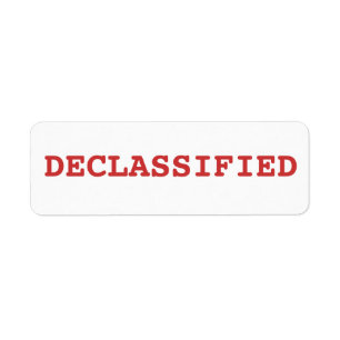declassified return address label