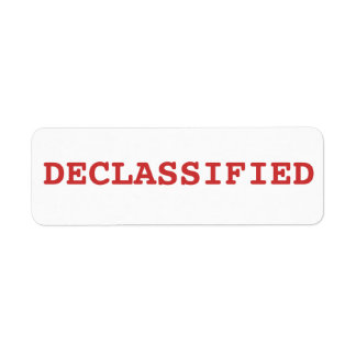 declassified return address label