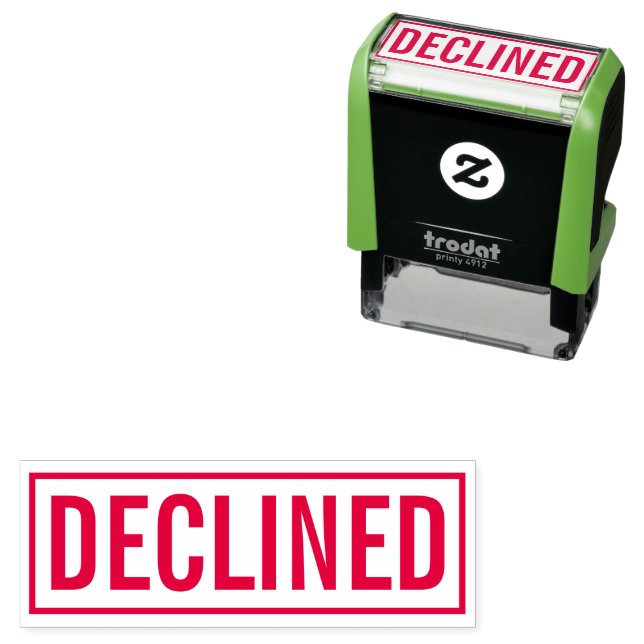 Declined business offices  self-inking stamp (In Situ)