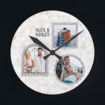 Deco Art Modern Customised Photo Name Round Clock<br><div class="desc">Our Floral Customised Photo Name Colourful Watercolor themed wall clock is the perfect addition to any room. This unique clock features a vibrant watercolor floral design that is personalised with your own custom photo and name. The clock is made of high-quality, durable material that is resistant to wear and tear,...</div>