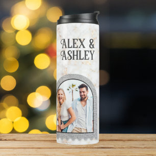 Deco Art Modern Photo Name Thermal Tumbler