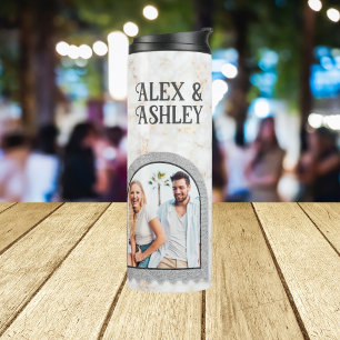 Deco Art Modern Photo Name Thermal Tumbler