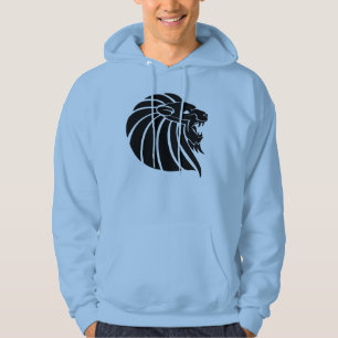 Deco art tattoo silhouette Lion Head Hoodie