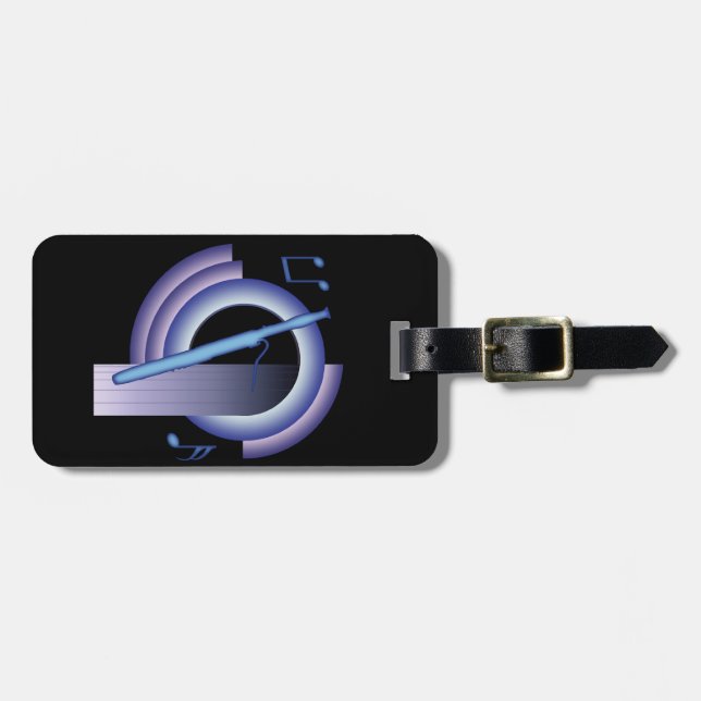 Deco Bassoon Luggage Tag (Front Horizontal)