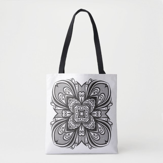 Deco Black Square Inspired 2 Tote Bag (Front)