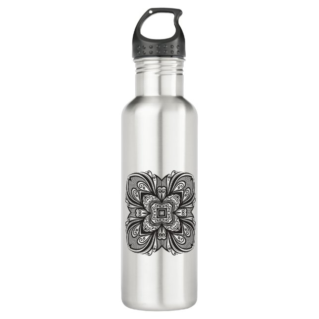 Deco Black Square Inspired 710 Ml Water Bottle (Front)