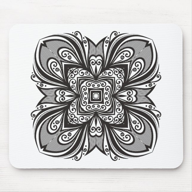 Deco Black Square Inspired Mouse Pad (Front)