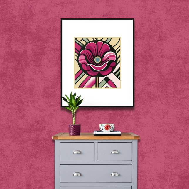 Deco Bloom: The Purple Poppy Poster (Creator Uploaded)