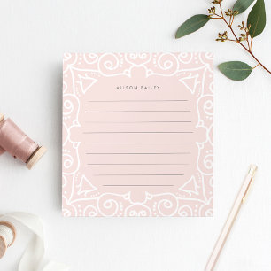 Deco Blush Lined Notepad