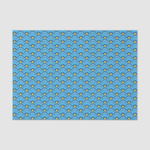 Deco Chinese Scallops, Turquoise and Aqua Tissue Paper
