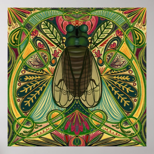 Deco Cicada Poster (Front)