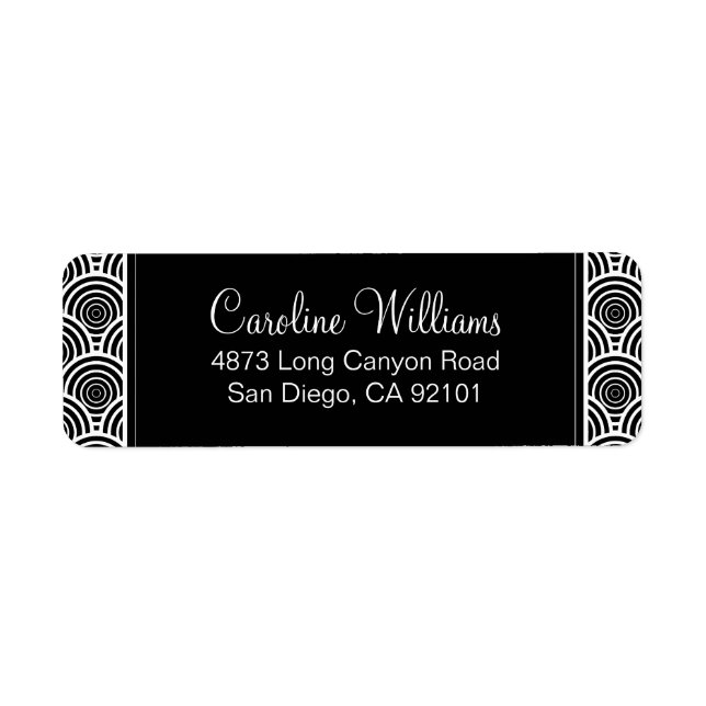 Deco Classic Return Address Label (Front)