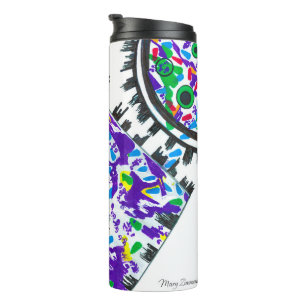 "Deco Cogs" thermal tumbler