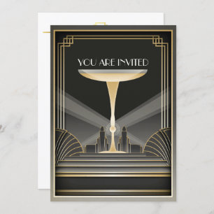 Deco Contemporary Gala Event Invitation