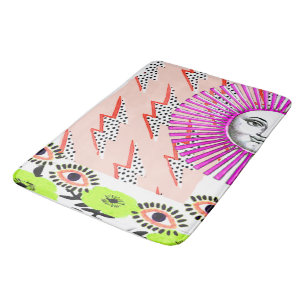 Deco Cubist Geometric Futuristic Bath Mat
