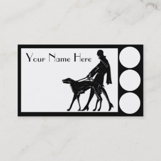 Deco Dog Walker Business Card