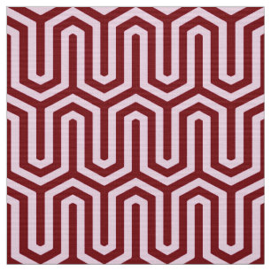 Deco Egyptian motif - burgundy and pink Fabric