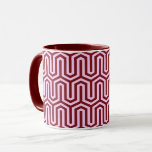 Deco Egyptian motif - burgundy and pink Mug