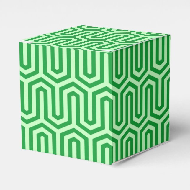 Deco Egyptian motif - jade green Favour Box (Front Side)