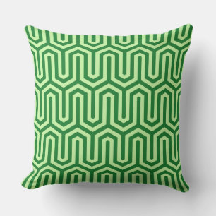 Deco Egyptian motif - jade green Outdoor Cushion
