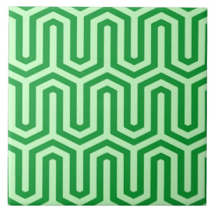 Deco Egyptian motif - jade green Tile