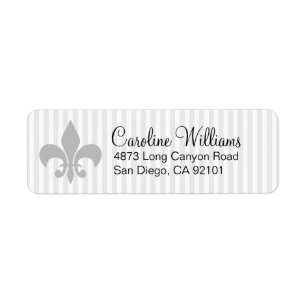 Deco Fleur De Lis Return Address Label