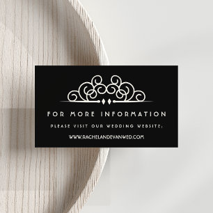 Deco Flourish Wedding Website Enclosure Card