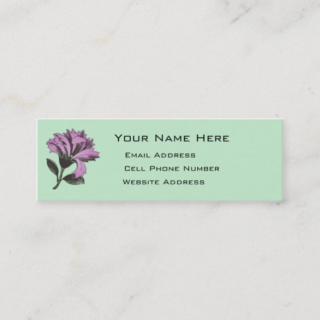 Deco Flower Skinny Profile Card (Front)