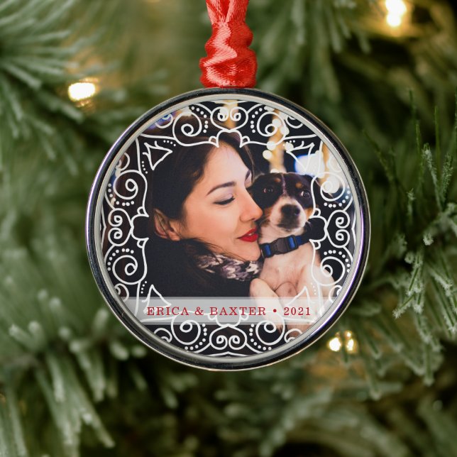 Deco Frame Photo Metal Ornament (Tree)