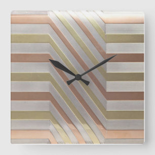 Deco Geometric Clock