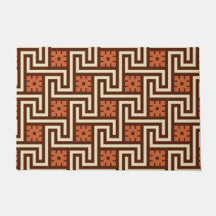 Deco Greek Key, Brown, Beige and Rust Doormat