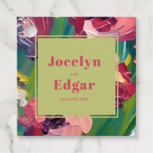 Deco Groovy Wedding Painting Favour Tags