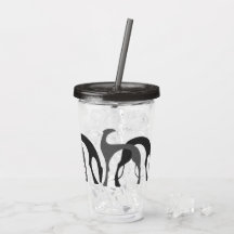 Deco Hounds Acrylic Tumbler Grey