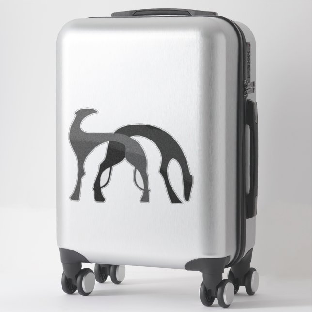 Deco Hounds Die Cut Vinyl Sticker (Suitcase)