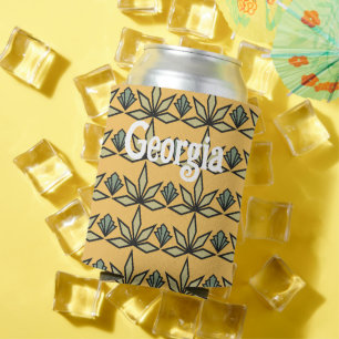 Deco Leaves  Can Cooler