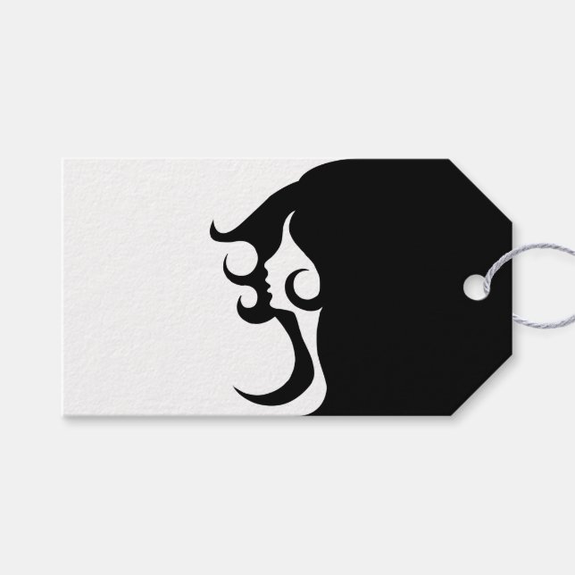 Deco Mod Woman Gift Tags (Front (Horizontal))