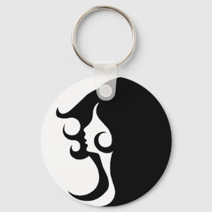 Deco Mod Woman Key Ring