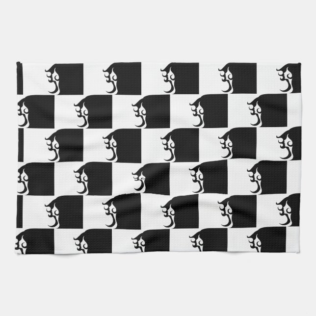 Deco Mod Woman Tea Towel (Horizontal)