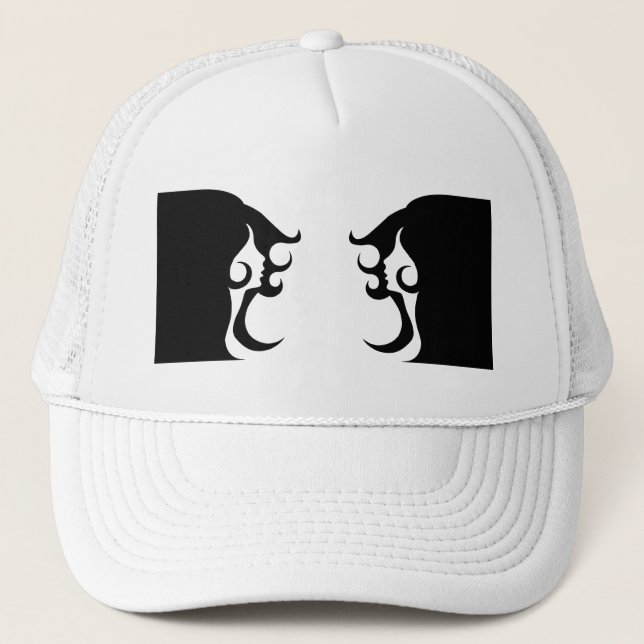 Deco Mod Woman Trucker Hat (Front)