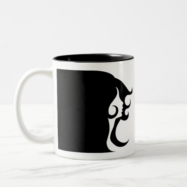 Deco Mod Woman Two-Tone Coffee Mug (Left)
