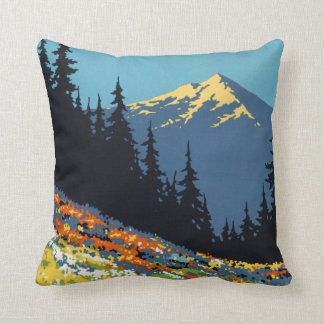 Deco nature, mountain, wildflower pillow