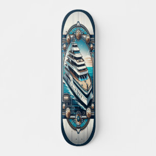  "Deco Nautical Elegance Deck" Skateboard