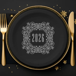 Deco New Year   New Year's Eve Party Paper Plate